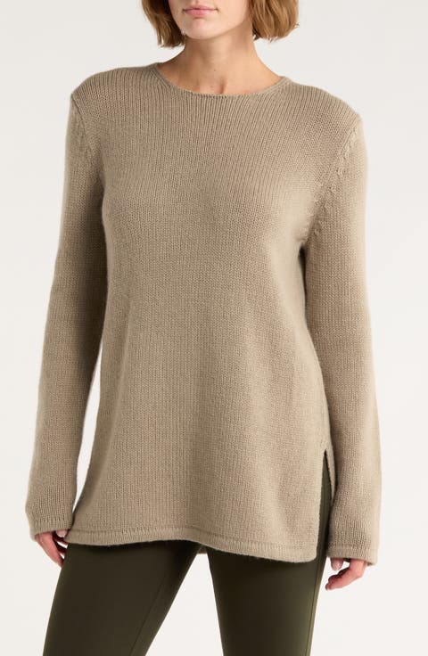 Clean Trim Wool & Cashmere Blend Tunic Sweater