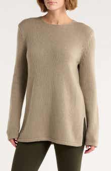 Vince Clean Trim Wool & Cashmere Blend Tunic Sweater