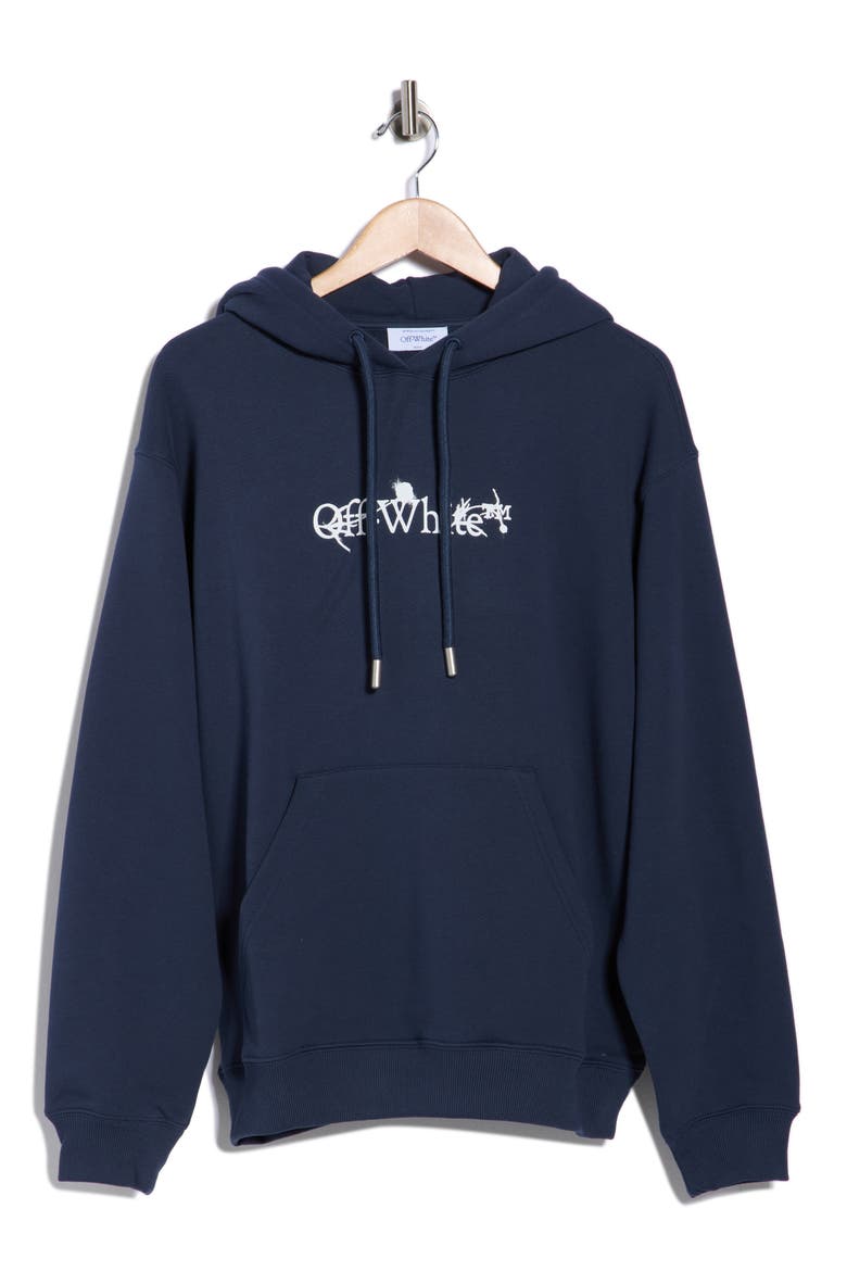 Oversize Cotton Hoodie, Alternate, color, MOOD INDIGO