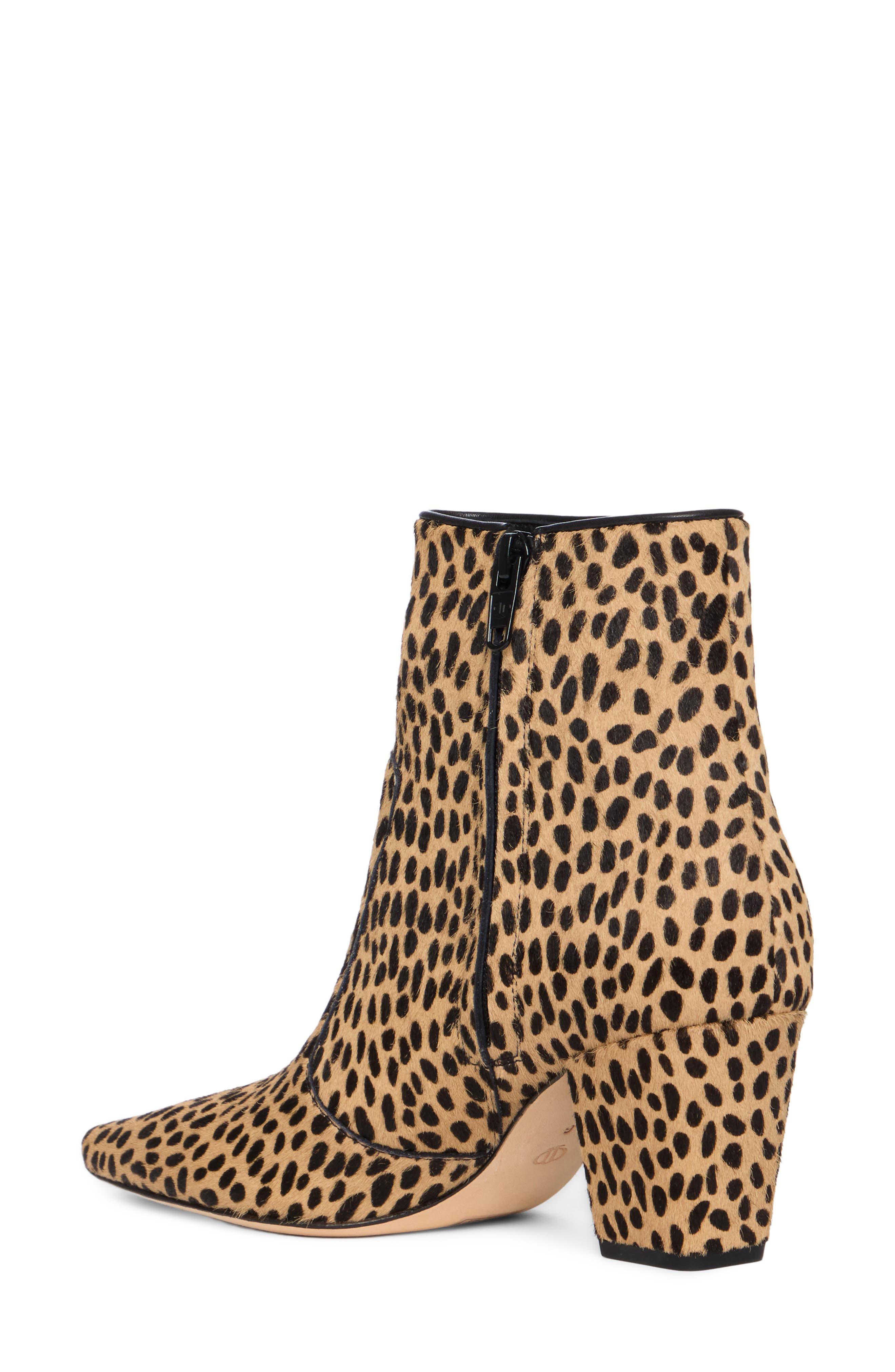 Welsley Genuine Calf Hair Bootie, Alternate, color, TAN CHEETAH