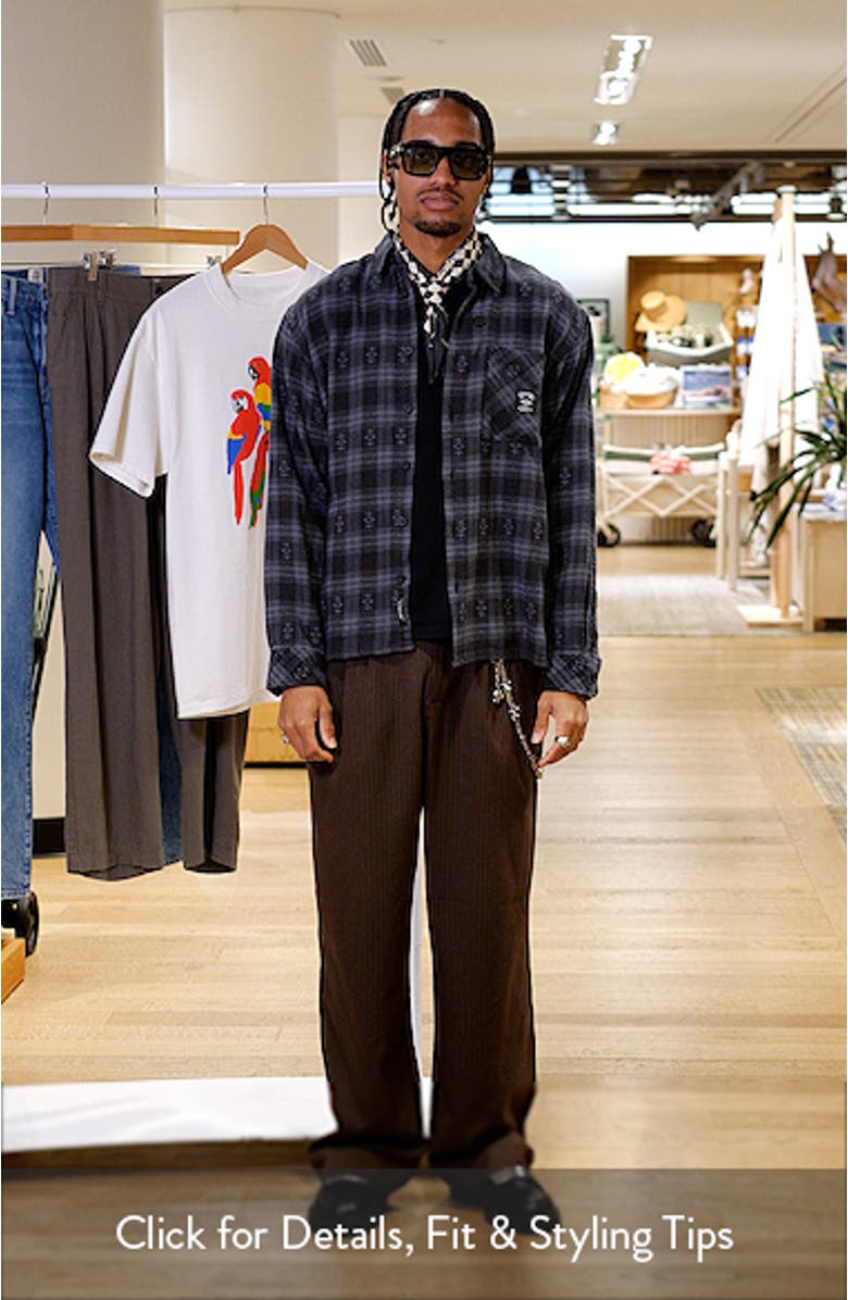 Liquid Trips Flannel Long Sleeve Button-Up Shirt, sales video thumbnail