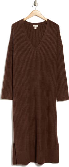 NORDSTROM RACK Ribbed Long Sleeve Sweater Dress Nordstromrack