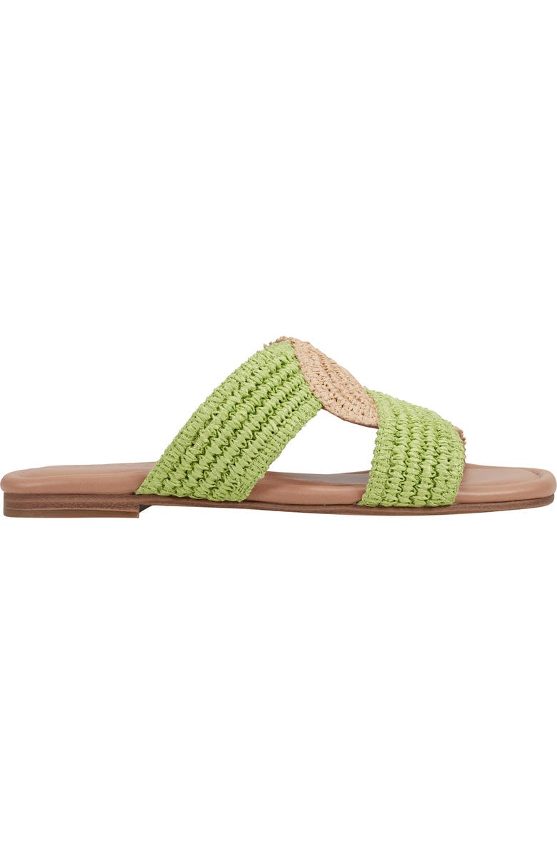 Marc Fisher LTD Navie Slide Sandal, Alternate, color, Green/ Natural