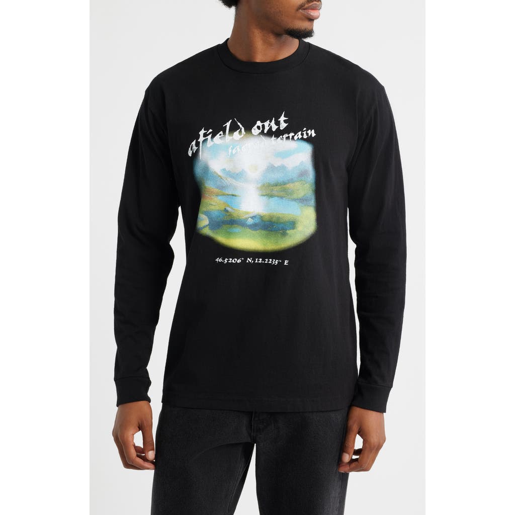 Afield Out Terrain Long Sleeve Graphic T-shirt In Black