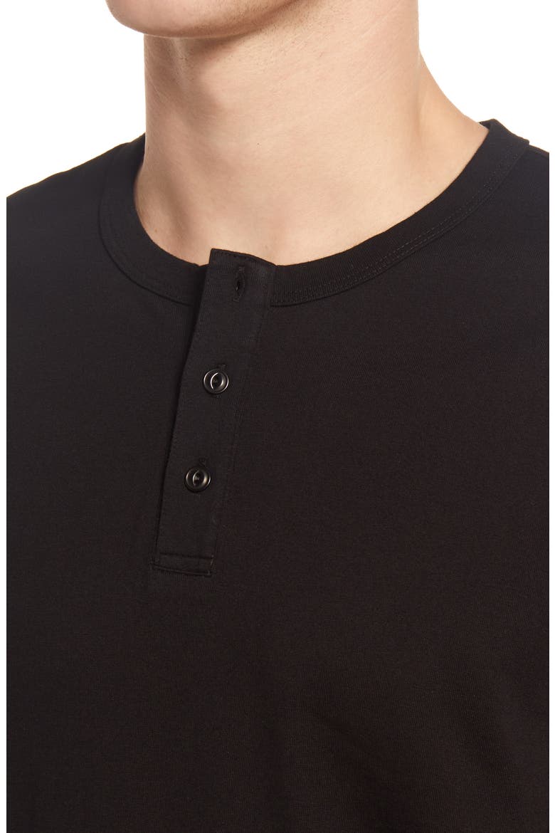 Bryce Long Sleeve Henley Shirt, Alternate, color, TRUE BLACK