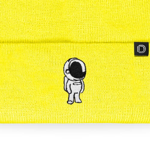 Dalix Astronaut Beanie In Neon Yellow