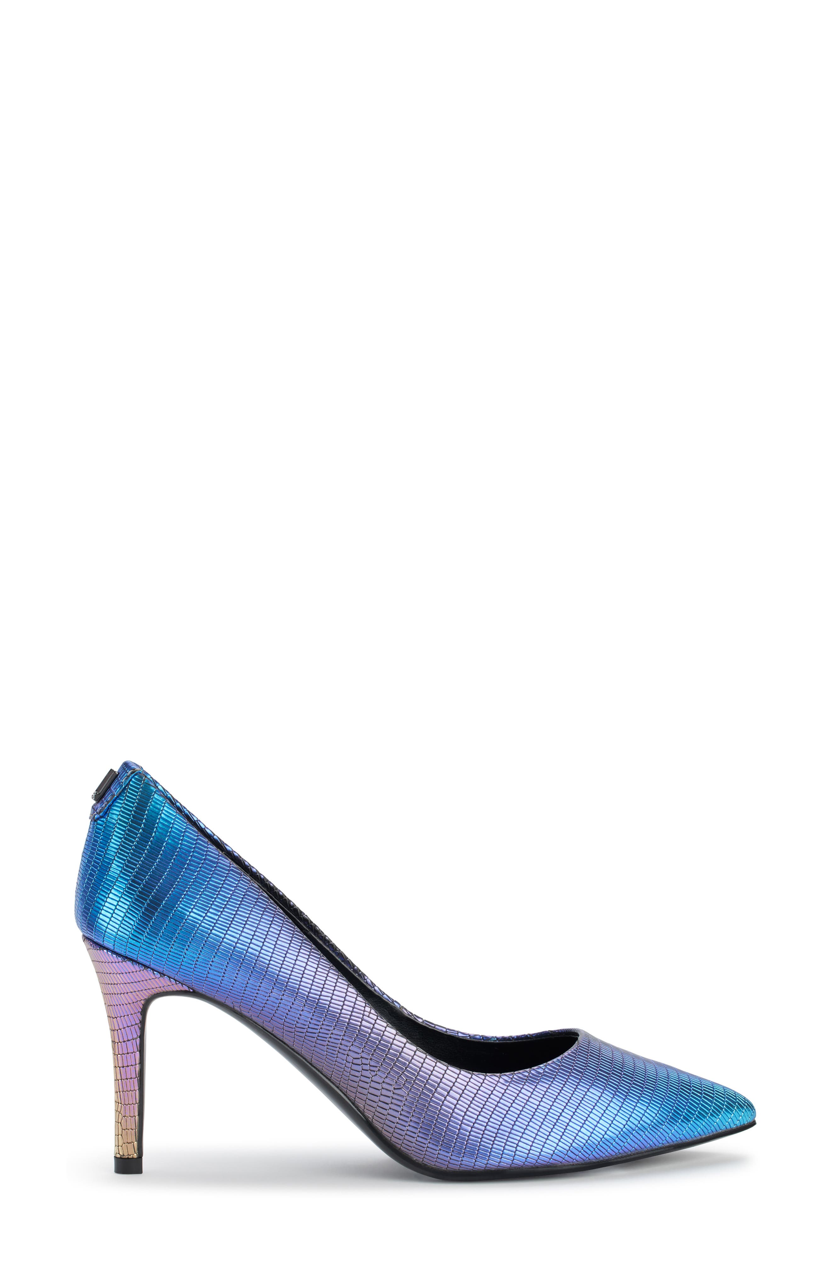 KARL LAGERFELD PARIS Royale Pointed Toe Pump, Alternate, color, Blue Multi