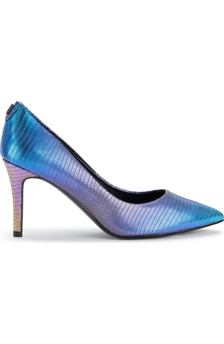 KARL LAGERFELD PARIS Royale Pointed Toe Pump, Alternate, color, Blue Multi