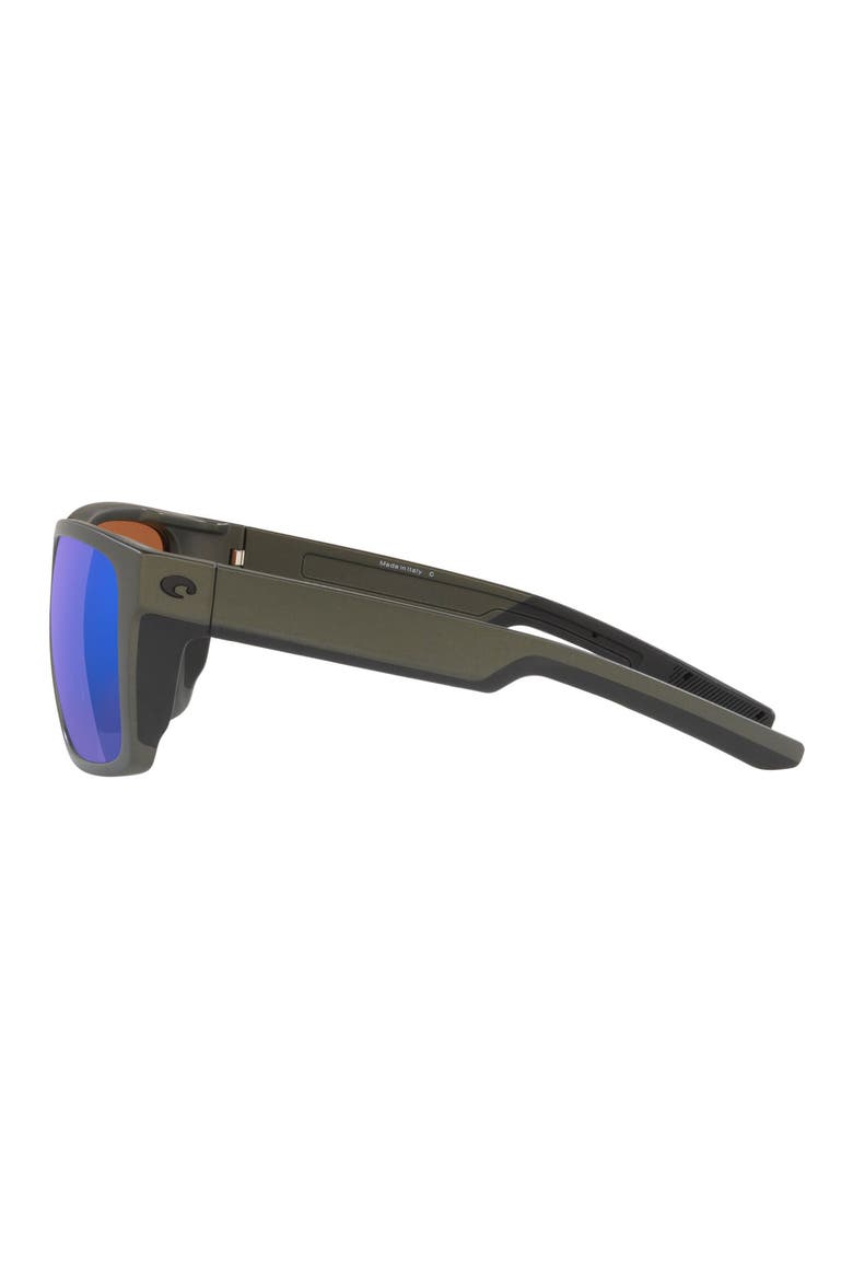 57mm Polarized Square Sunglasses, Alternate, color, MOSS METALLIC/ GREEN MIRROR