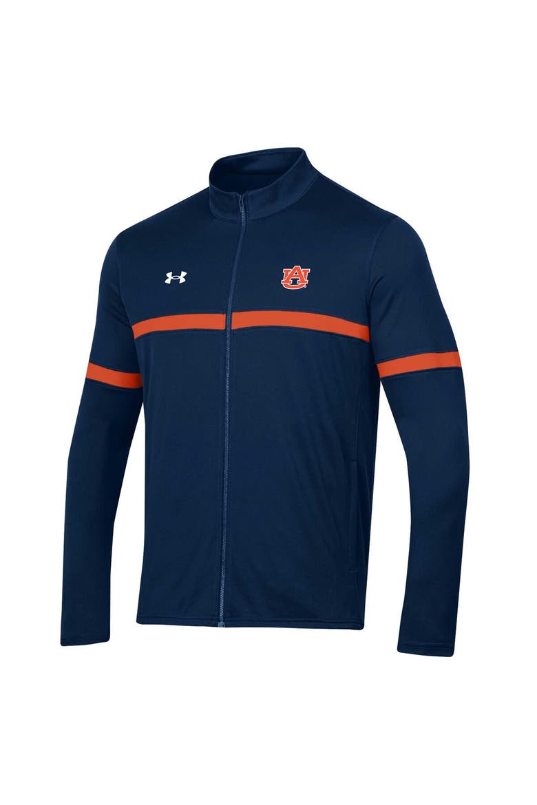 Men's Under Armour Navy Auburn Tigers 2023 Assist Warm Up Full-Zip Jacket, Alternate, color, Navy