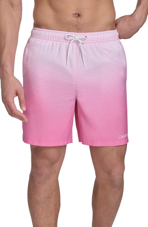 Graphite Stripe Core Volley Swim Trunks