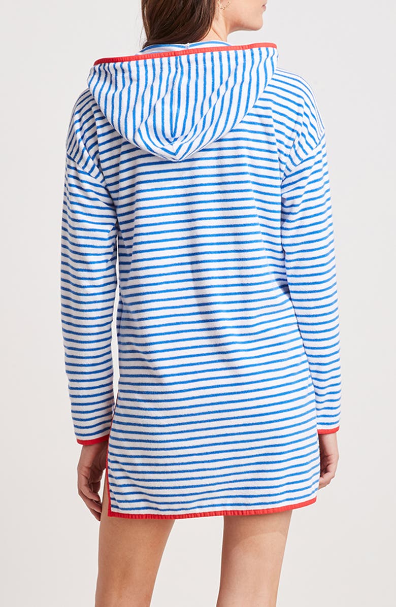 vineyard vines Long Sleeve Terry Cloth Hooded Cover-Up Dress, Alternate, color, 