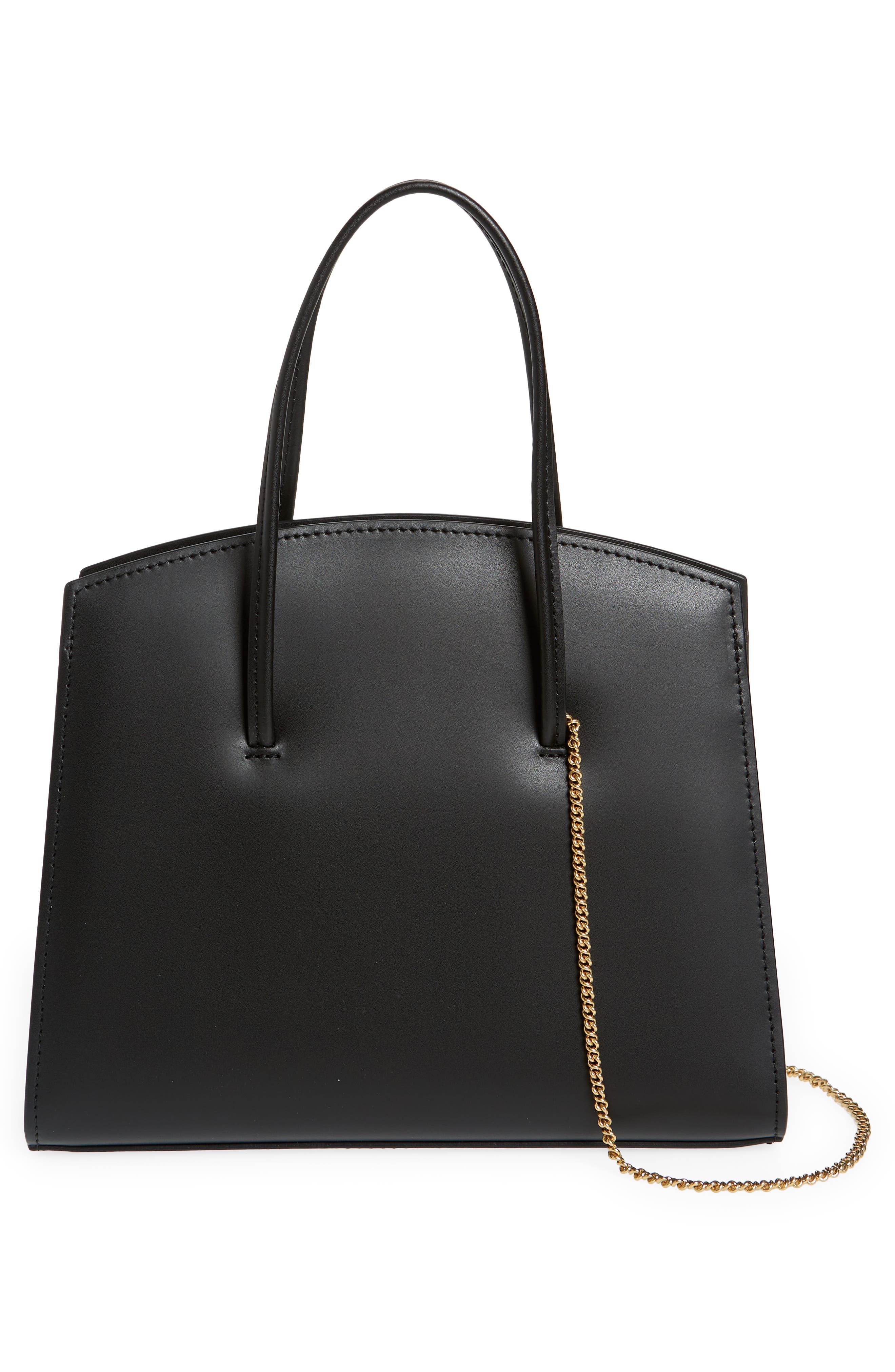 Little Liffner Mini Chained Minimal Leather Tote Bag, Alternate, color, 