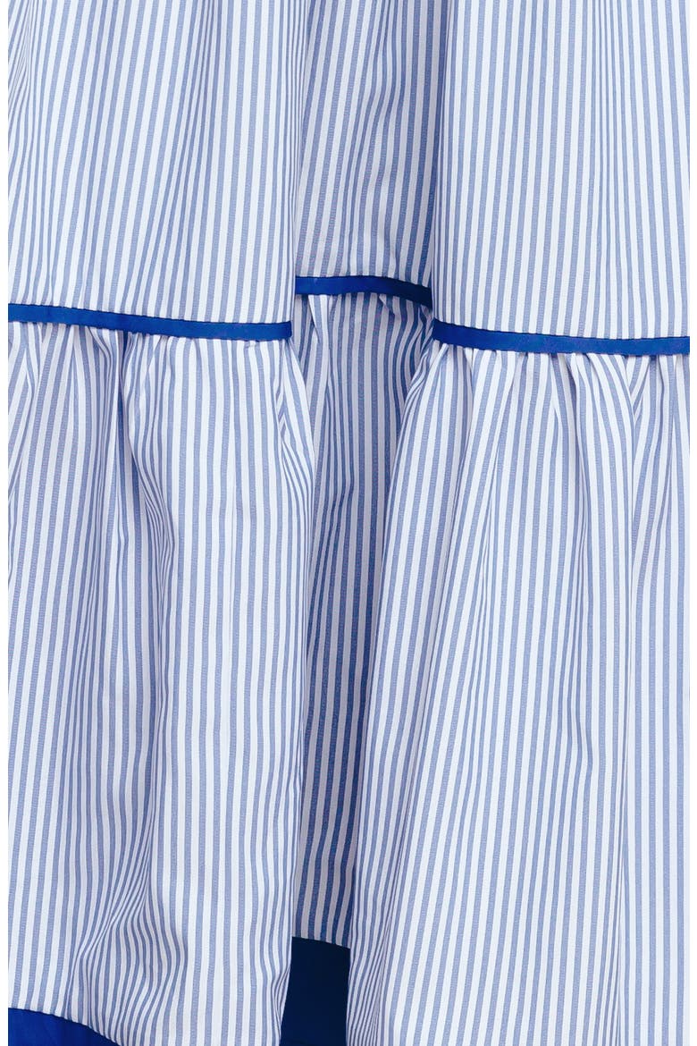 Stripe Short Sleeve Midi Shirtdress, Alternate, color, BLUE WHITE STRIPE