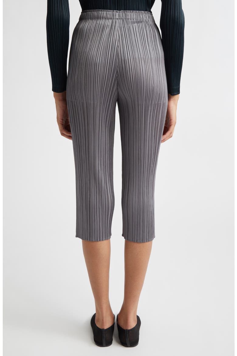 Pleated Crop Skinny Pants, Alternate, color, GRAY