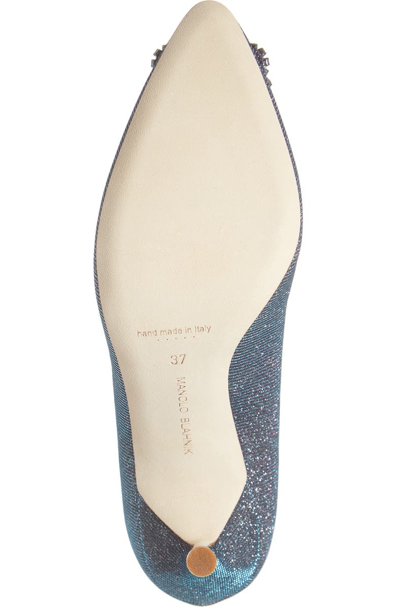 Manolo Blahnik Hangisi Metallic Pump, Alternate, color,