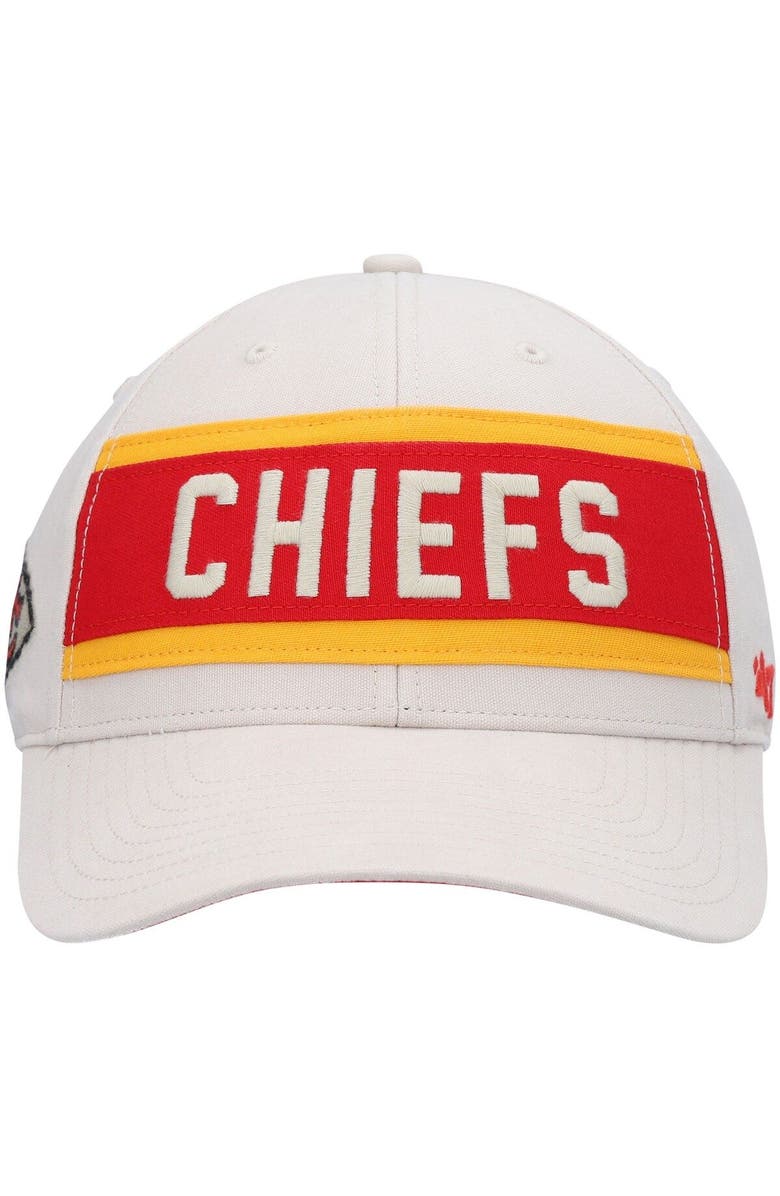 '47 Men's '47 Cream Kansas City Chiefs Crossroad MVP Adjustable Hat, Alternate, color, 