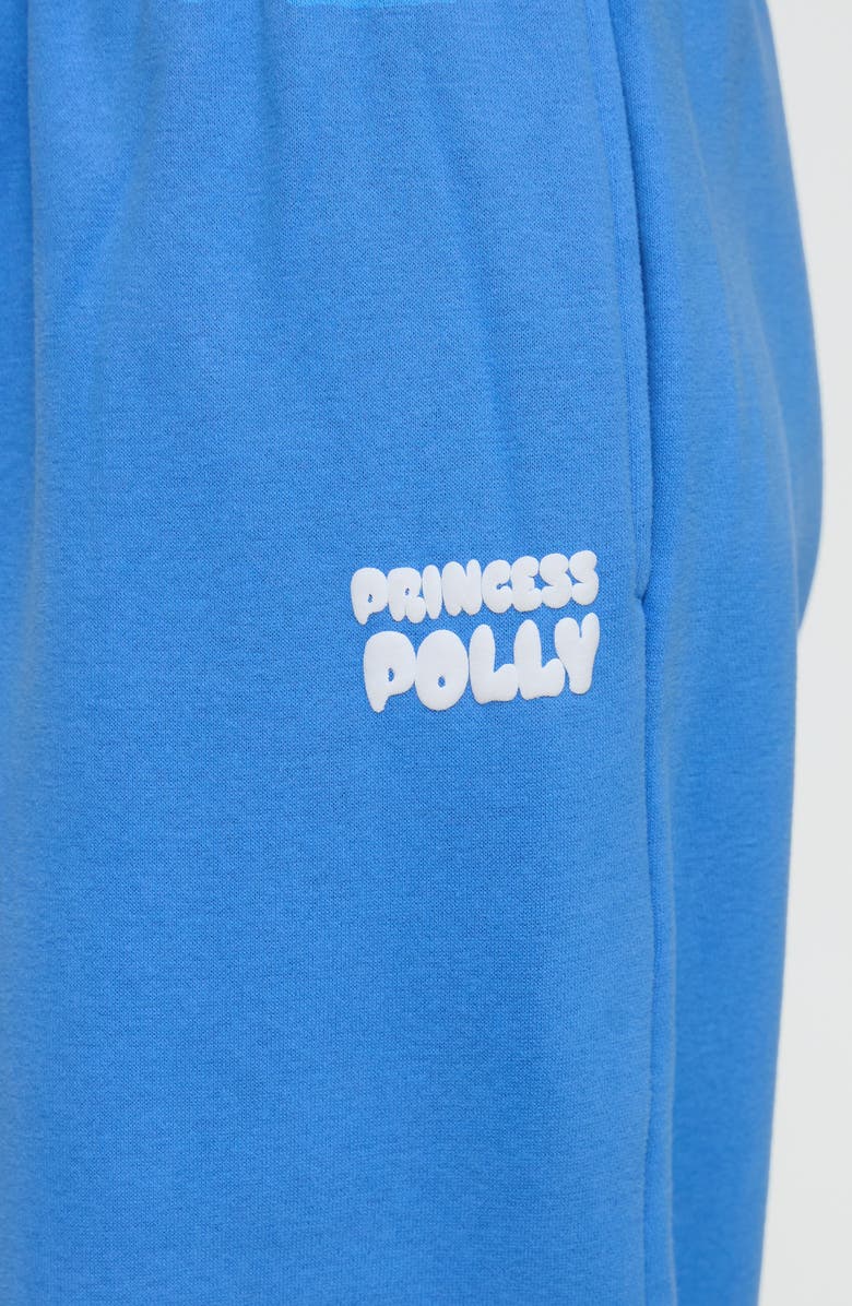 Princess Polly Bubble Logo Wide Leg Sweatpants, Alternate, color, Blue