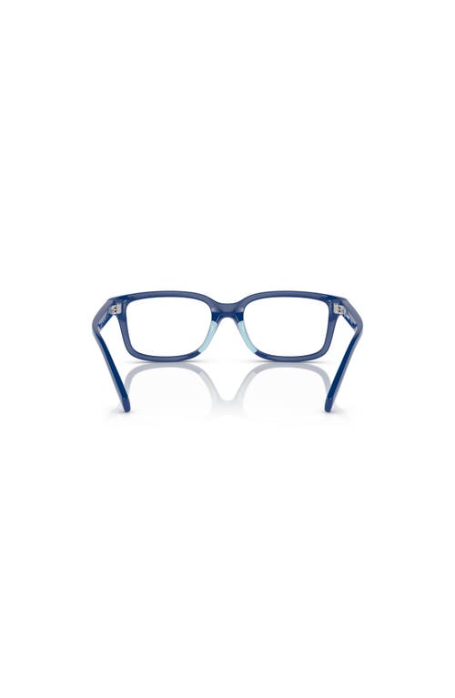 Burberry 50mm Rectangle Optical Glasses In Blue