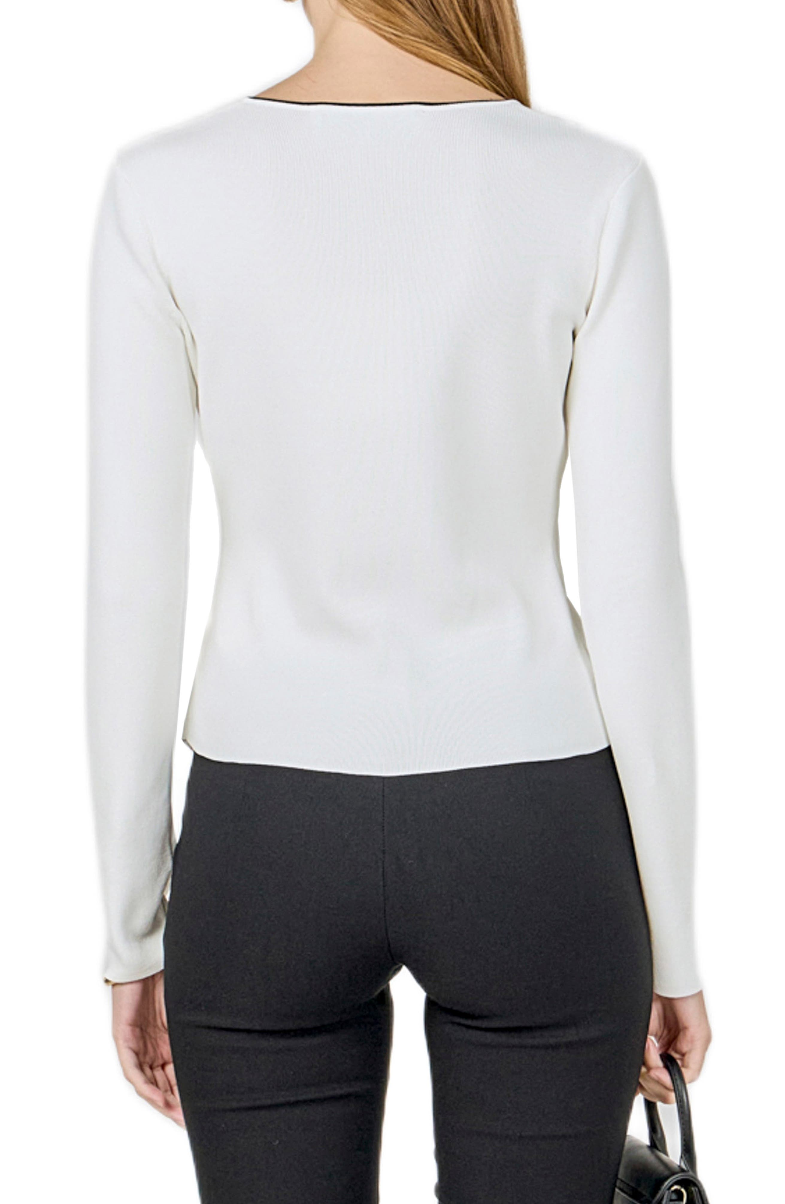Ruffle Knit Top - image 2