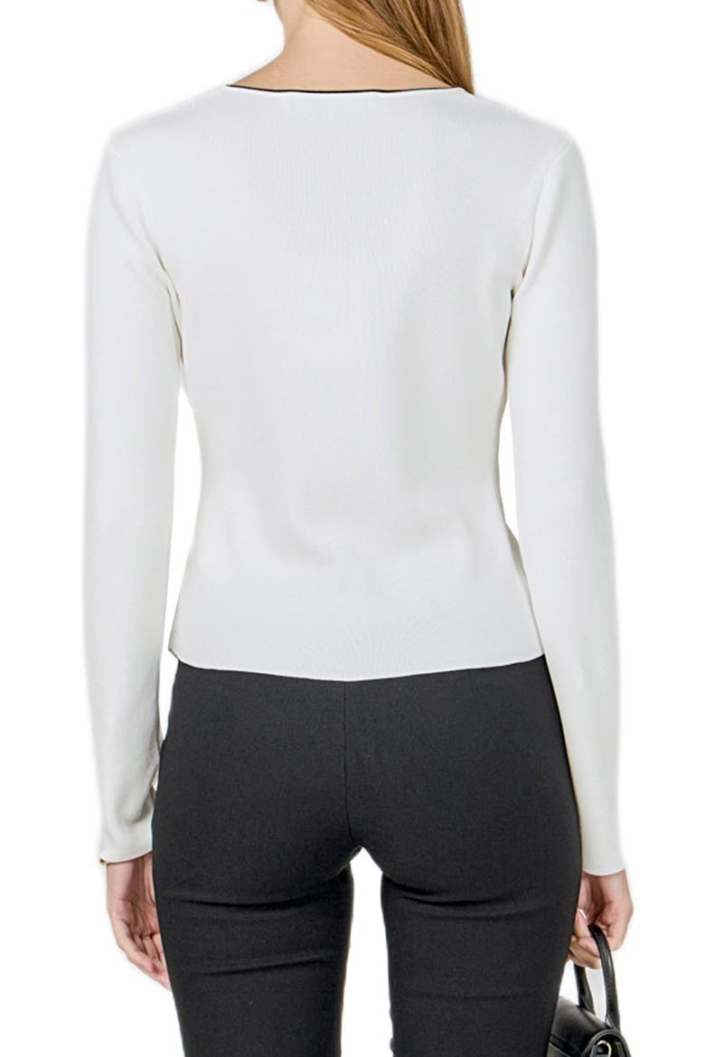 Ruffle Knit Top, Alternate, color, IVORY