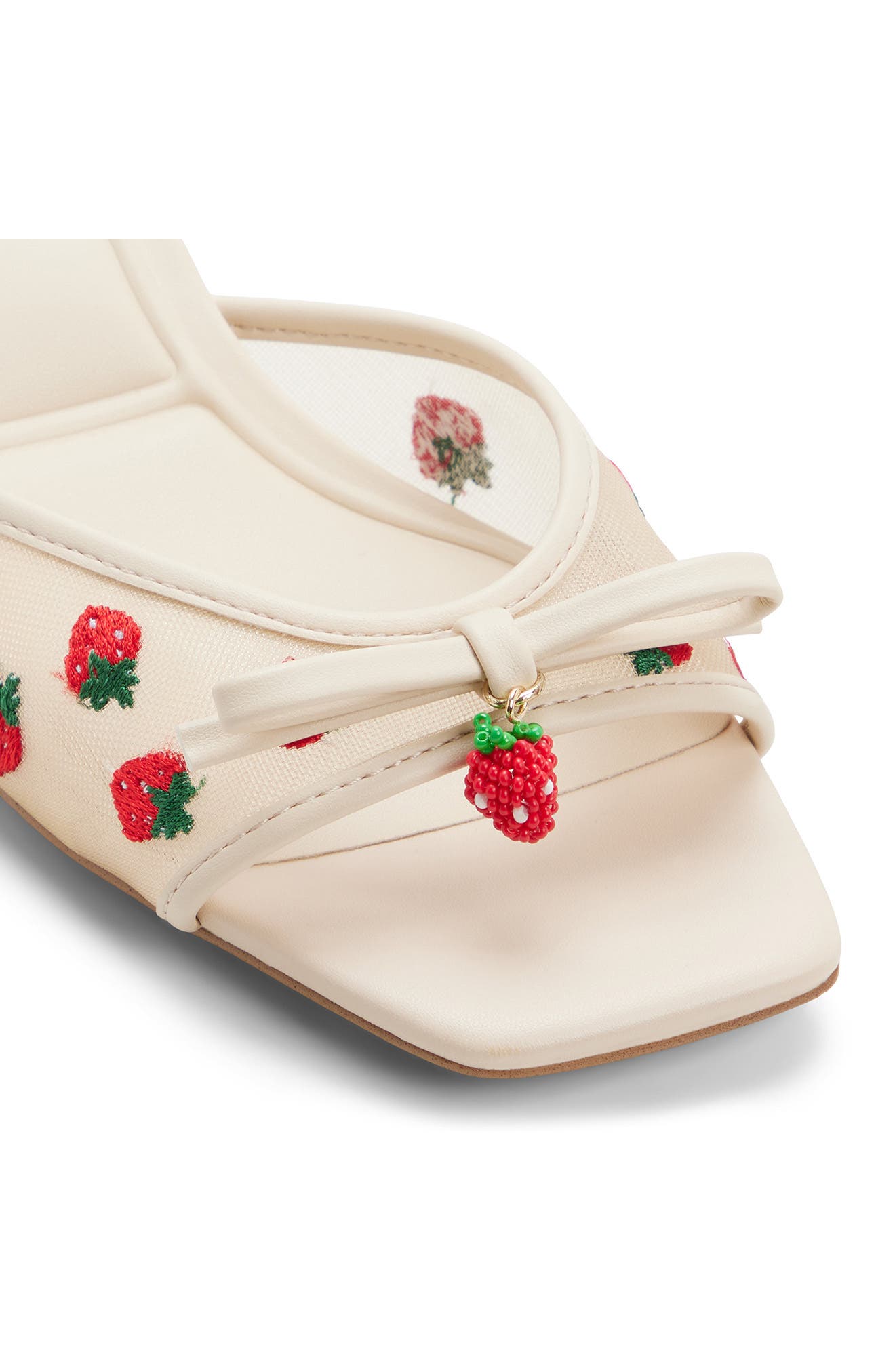 ALDO Begoniaa Kitten Heel Slide Sandal, Alternate, color, Cream