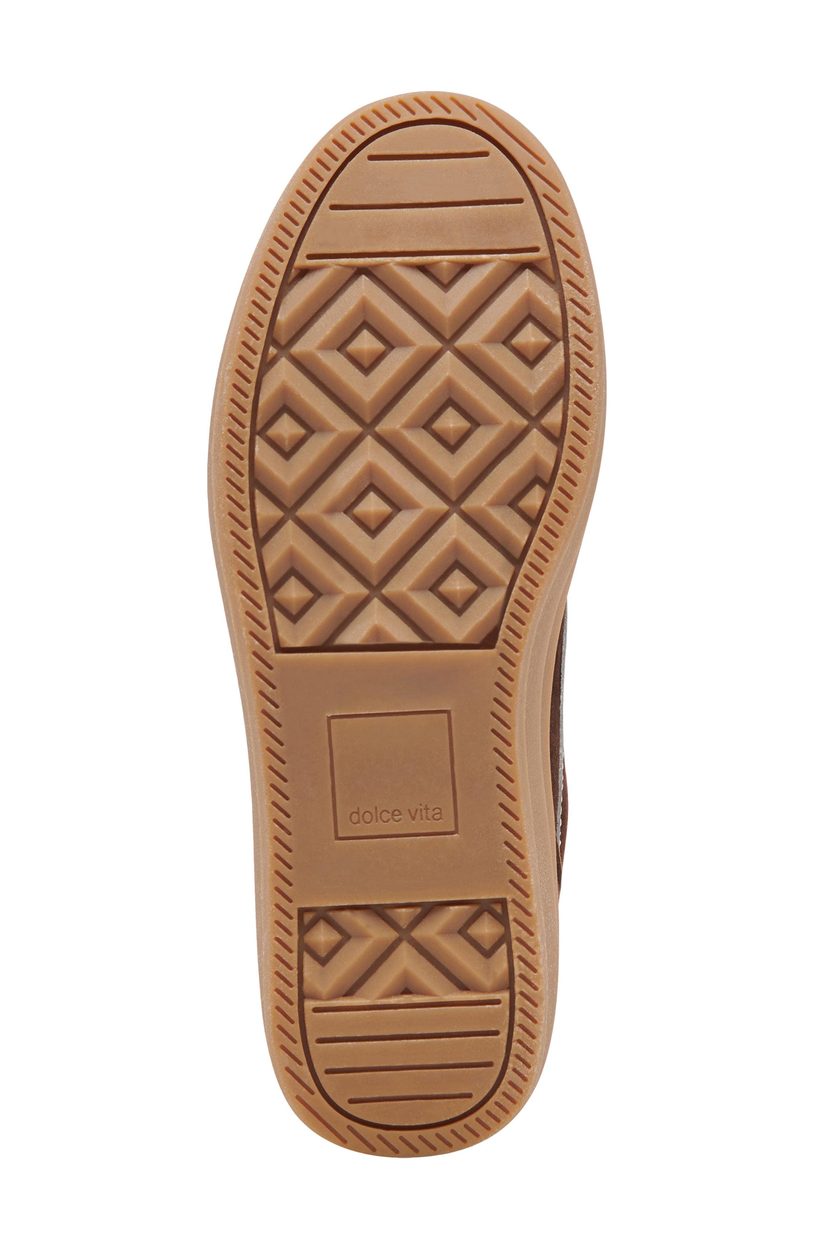 Notice X Platform Sneaker, Alternate, color, DARK BROWN SUEDE