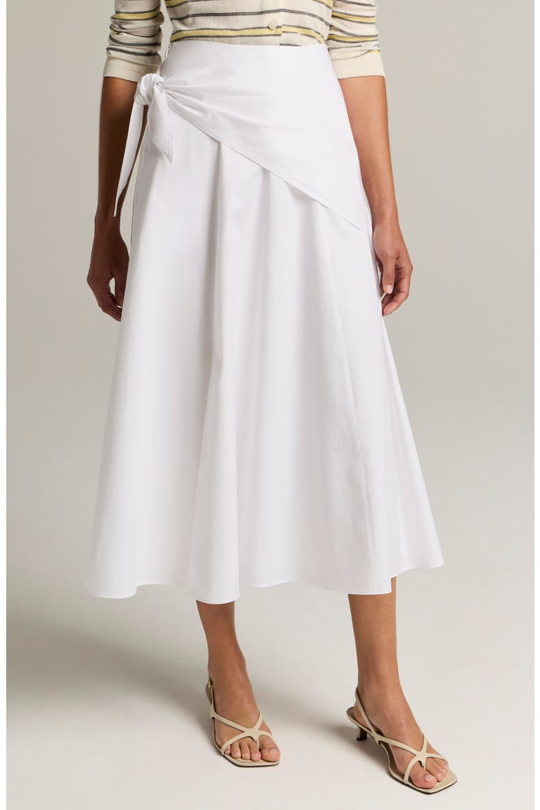 Scarf Tie Maxi Skirt, Main, color, OPTIC WHITE