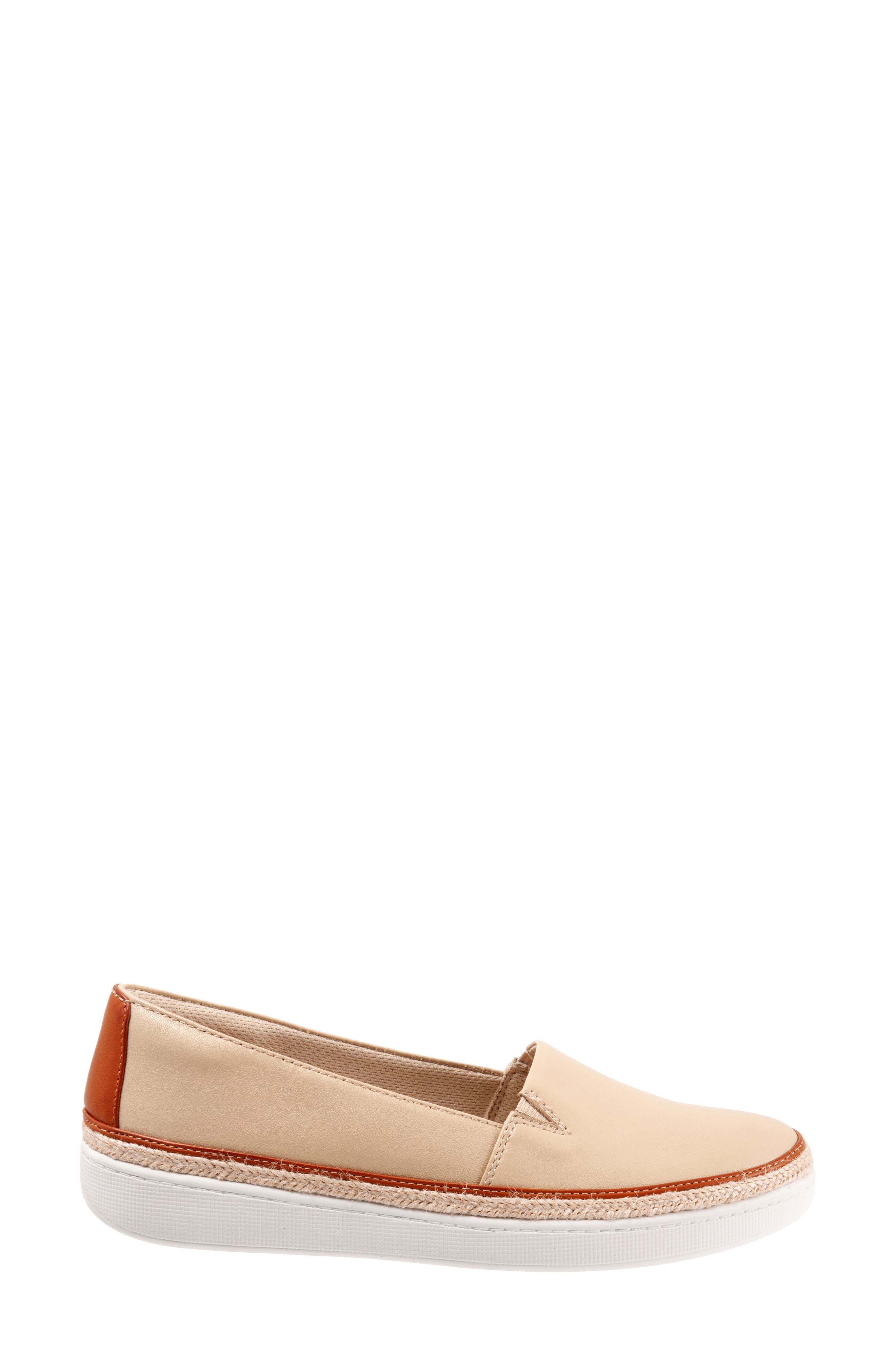 Destiny Flat, Alternate, color, BEIGE LEATHER