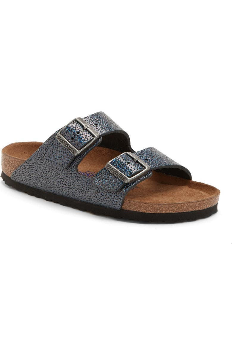 Birkenstock 'Arizona' Soft Footbed Textured Leather Sandal, Main, color,