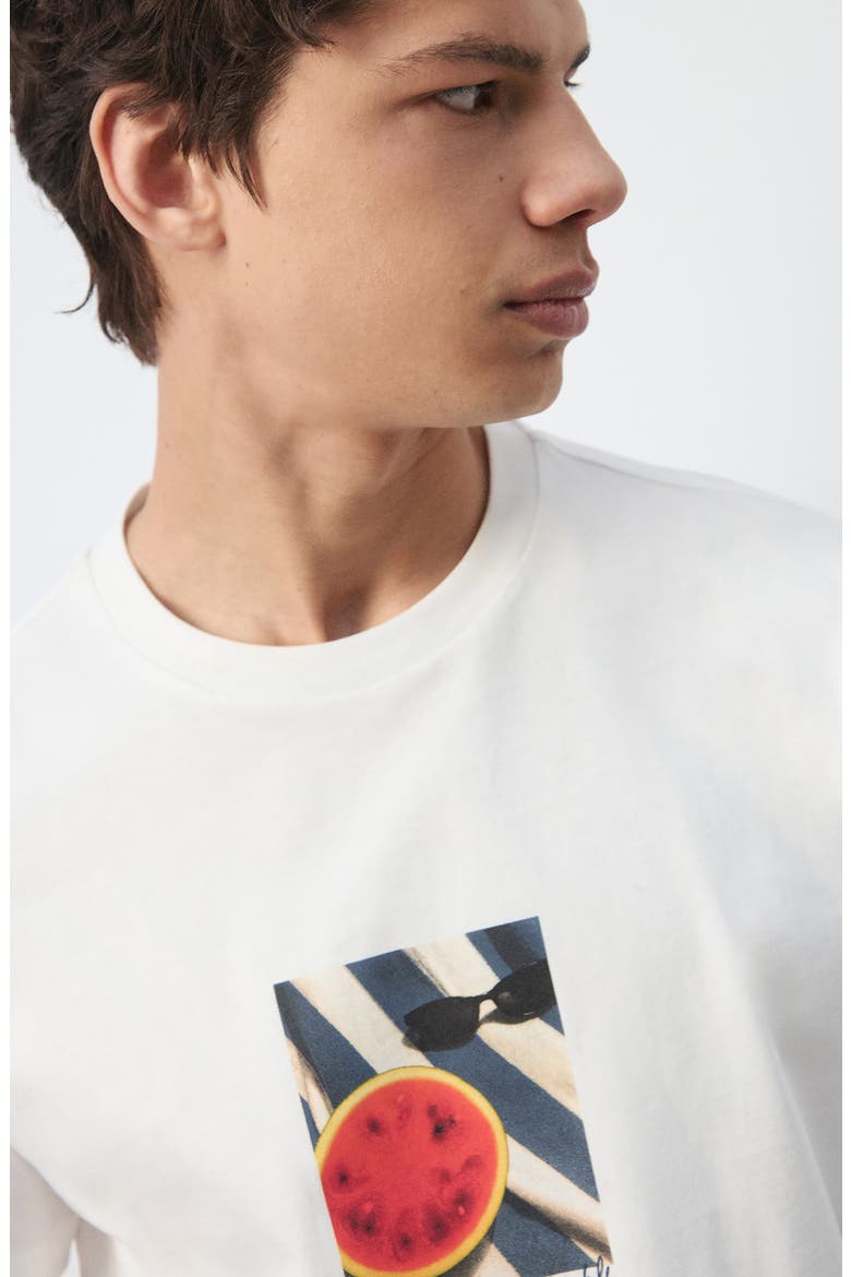 Watermelon Cotton Graphic T-Shirt, Alternate, color, WHITE