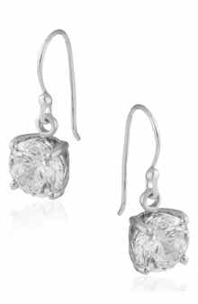 JARDIN Round Cubic Zirconia Drop Earrings