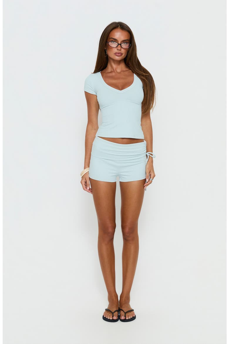 Daily Define V-Neck Top, Alternate, color, ICY BLUE