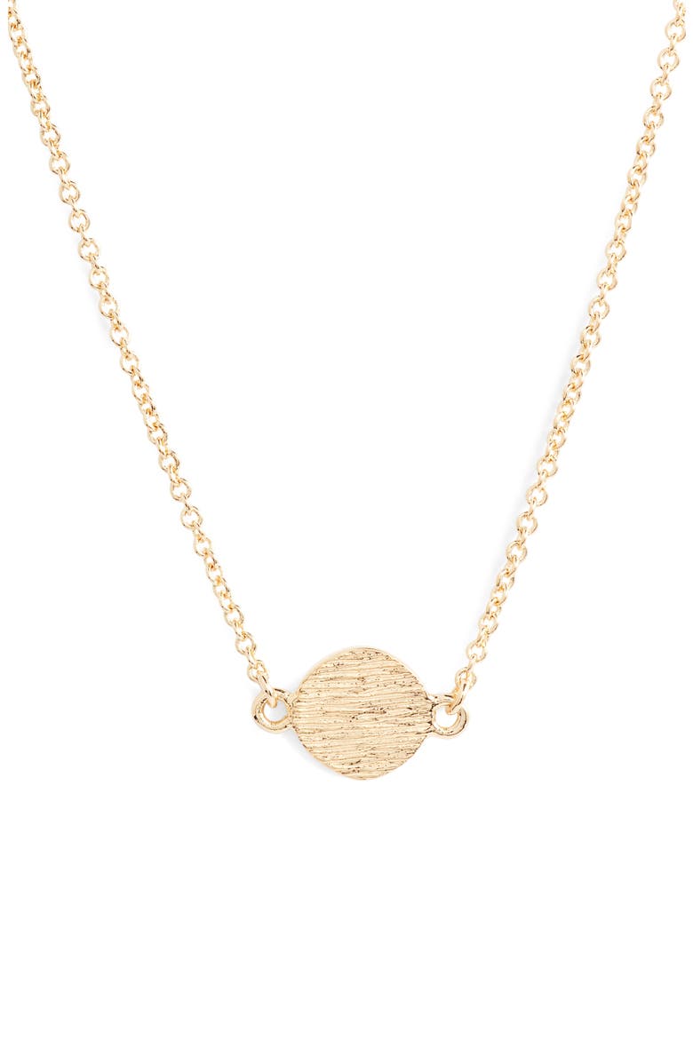 Circle Pendant Necklace, Main, color, GOLD