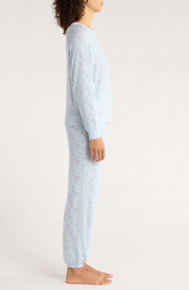 Honeydew Star Seeker Brushed Jersey Pajamas, Alternate, color, Chambray Ditsy