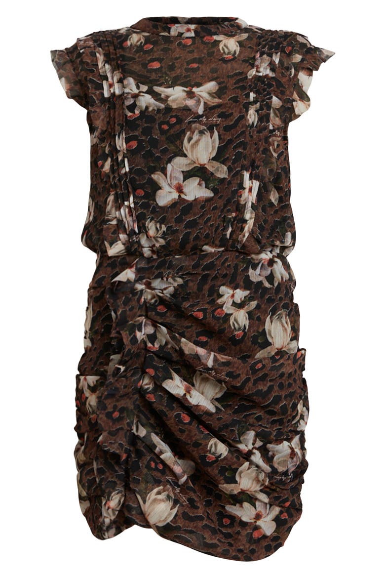 Hali Alessandra Floral Dress, Alternate, color, ANIMAL BROWN
