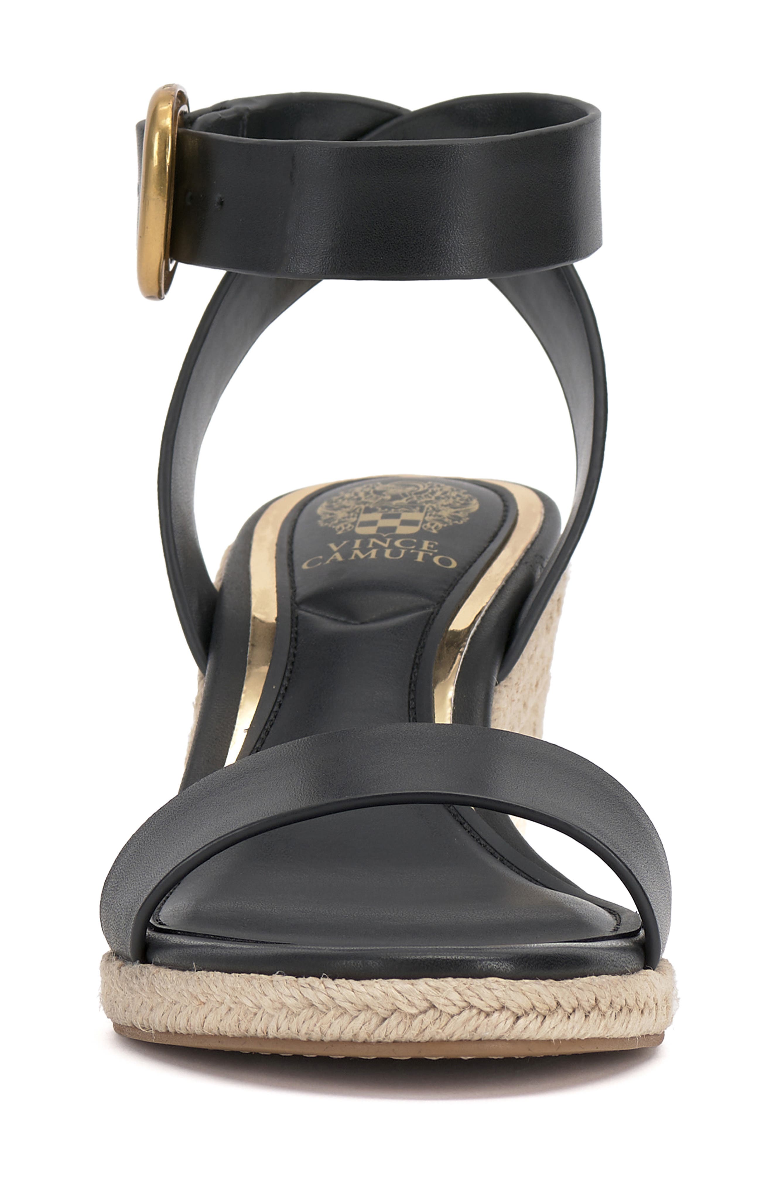 Vince Camuto Felia Wedge Sandal, Alternate, color, Black