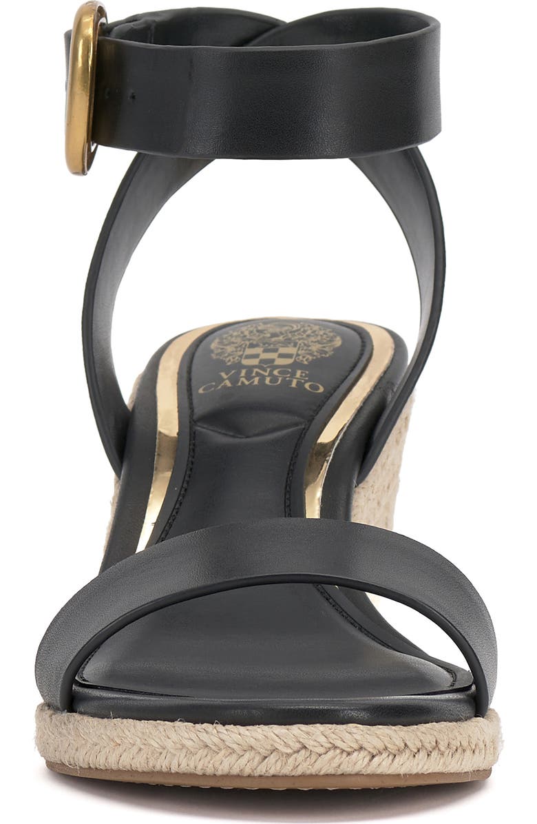 Vince Camuto Felia Wedge Sandal, Alternate, color, Black