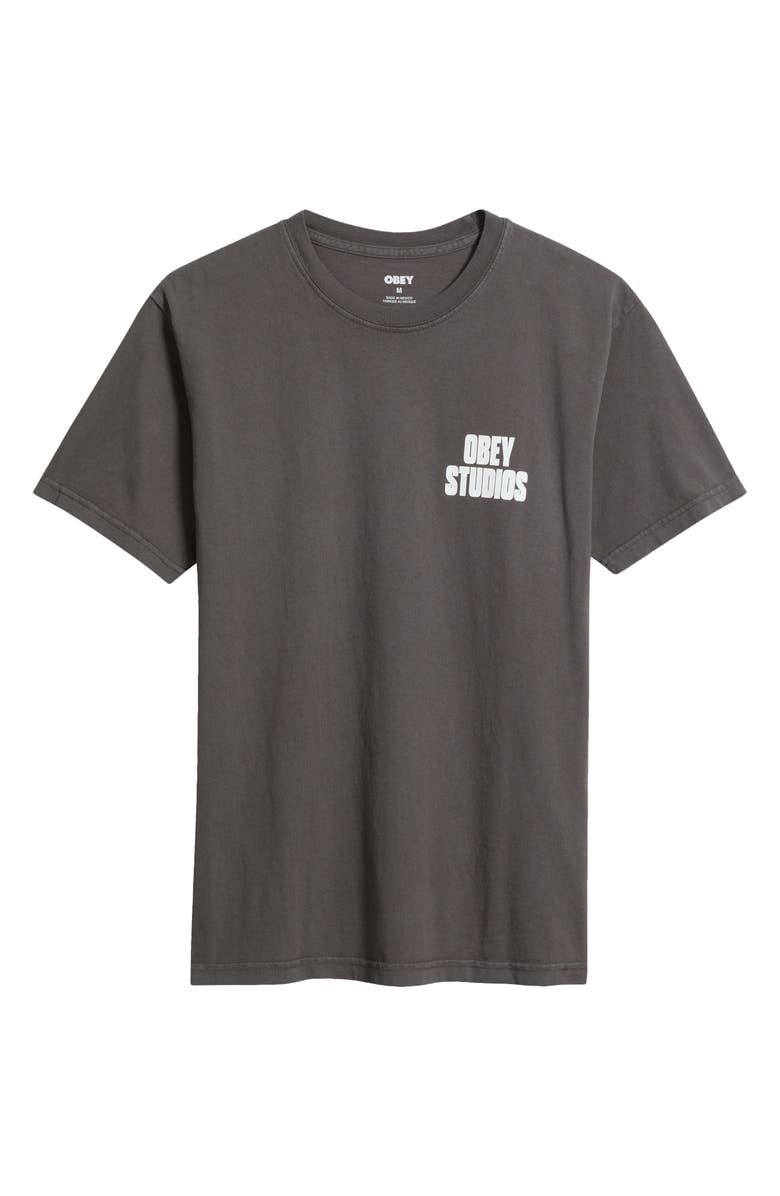 Obey Stamped Graphic T-Shirt, Alternate, color, Pigment Dusty Black