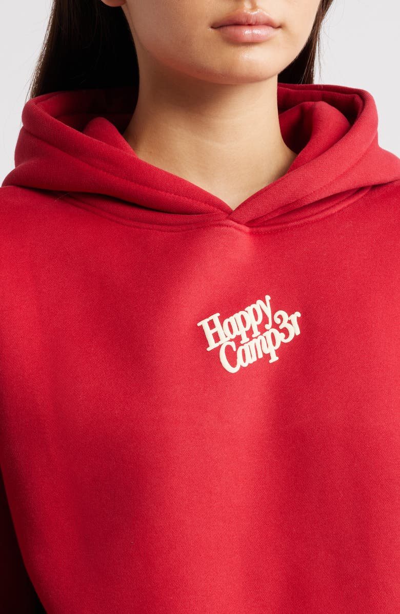 HAPPY CAMP3R Puff Series Core Logo Cotton Blend Hoodie, Alternate, color, Pomegranate Red