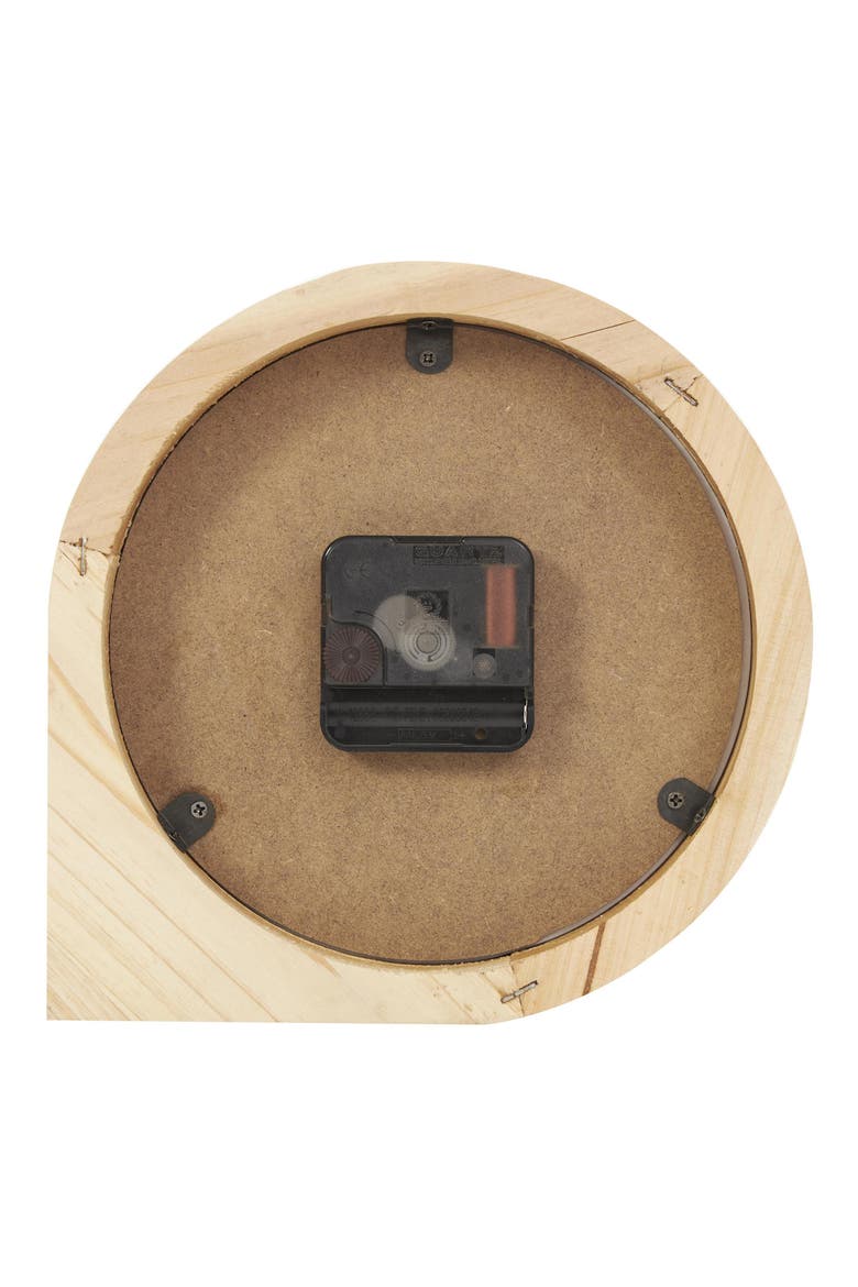 Modern Light Brown Wood Clock, Alternate, color, LIGHT BROWN