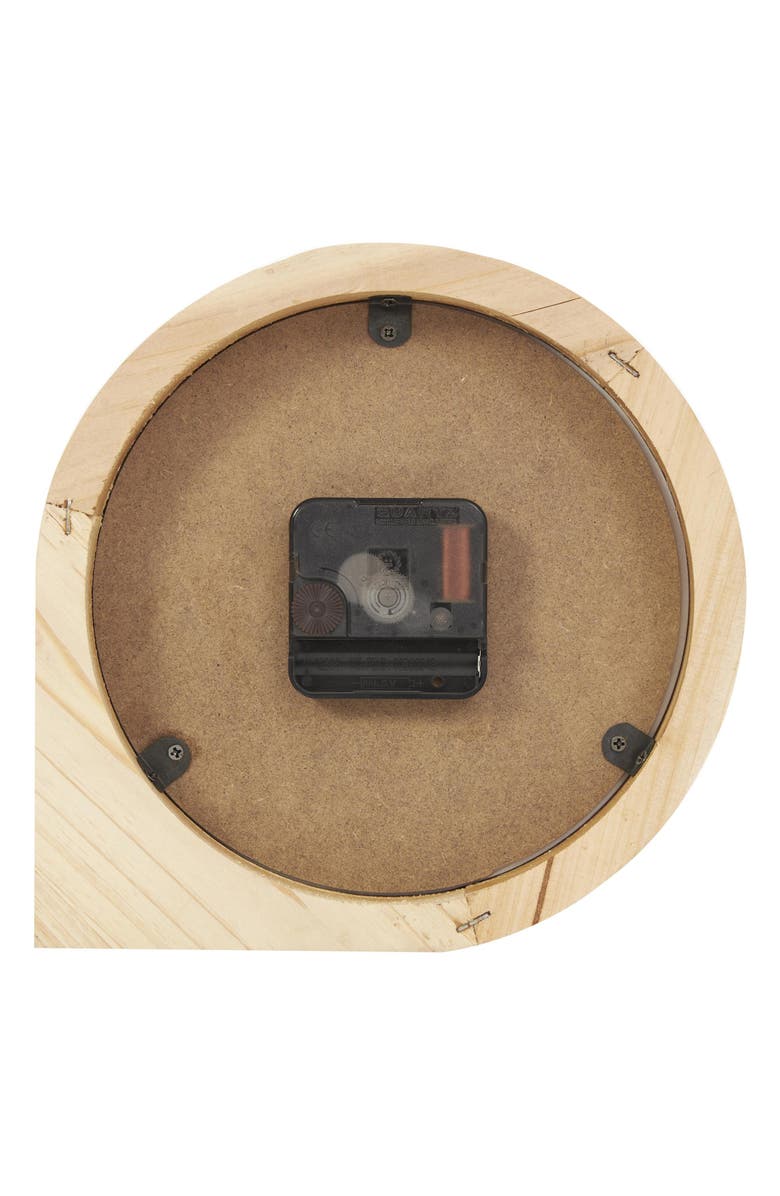 VIVIAN LUNE HOME Modern Light Brown Wood Clock, Alternate, color, Light Brown