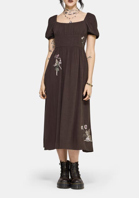 Faela Fairy Embroidered Midi Dress