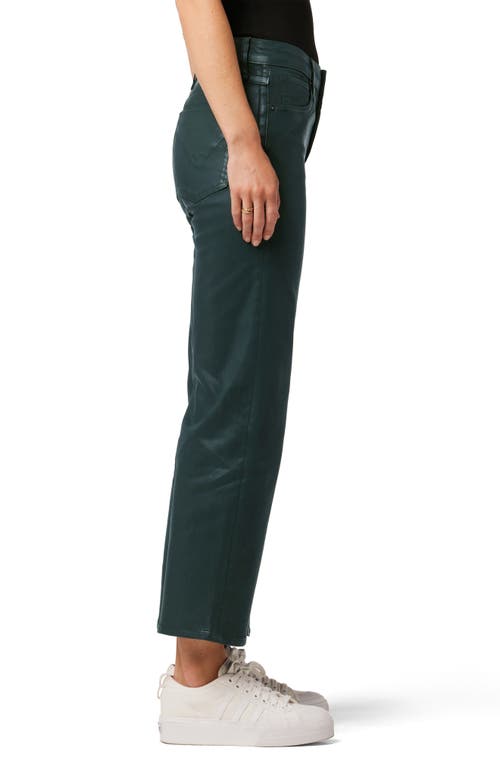 Hudson Rosie High-rise Wide Leg Ankle Jean In Coated Scarab