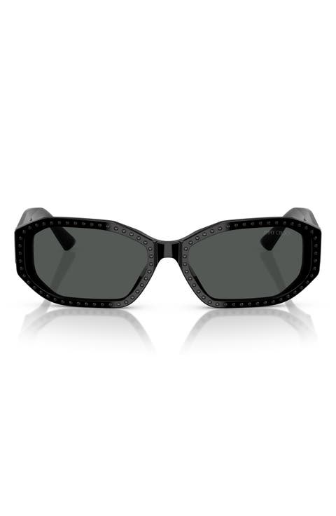 56mm Oval Sunglasses