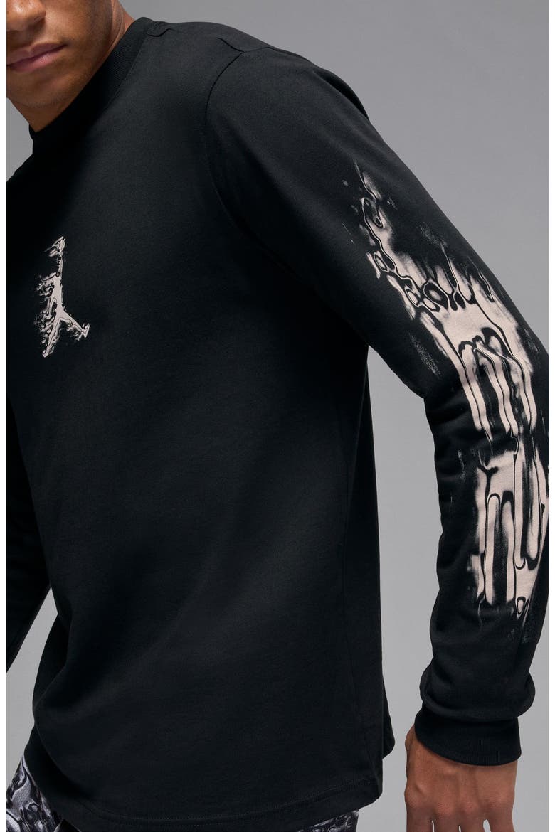 Jordan Sport Dri-FIT Graphic Sweatshirt, Alternate, color, BLACK/ WHITE