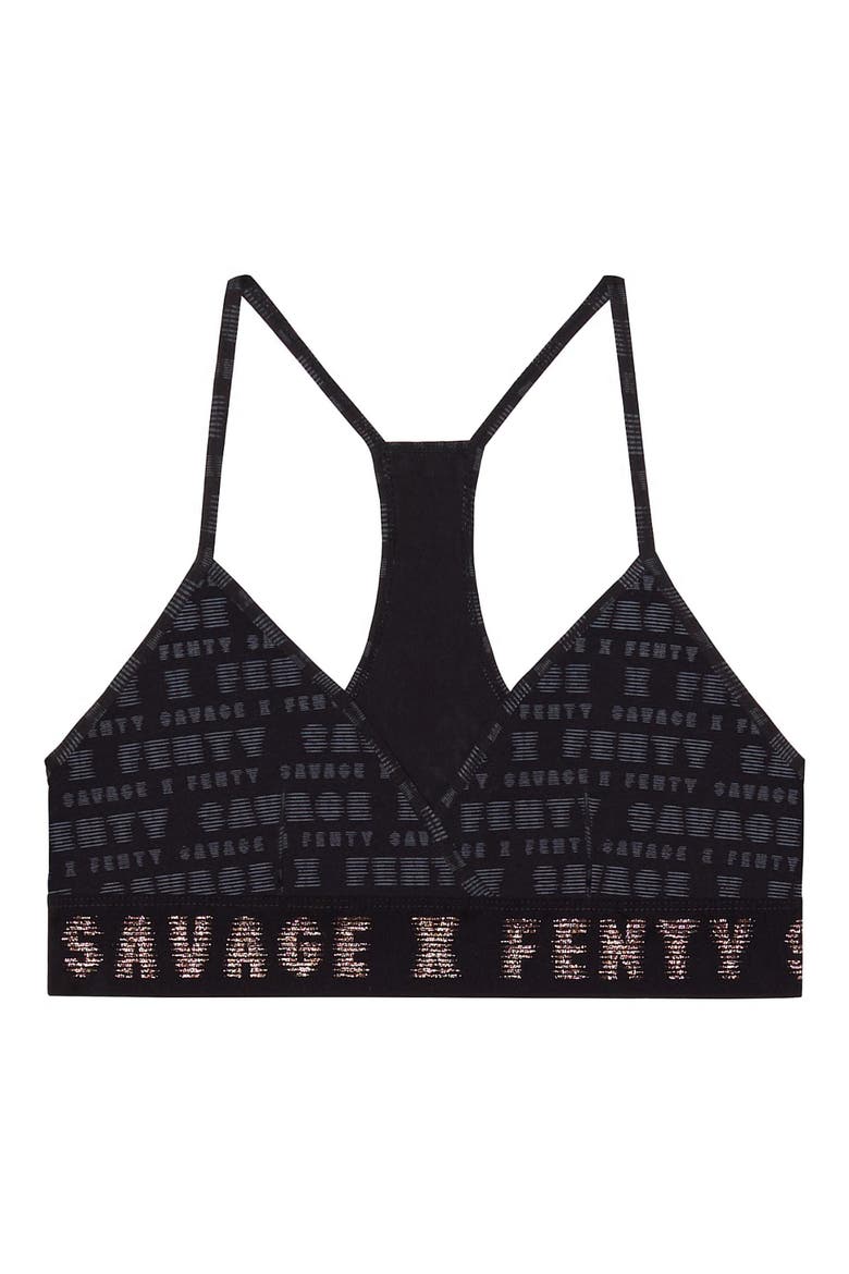 Forever Savage Bralette, Main, color, BLACK PRINT