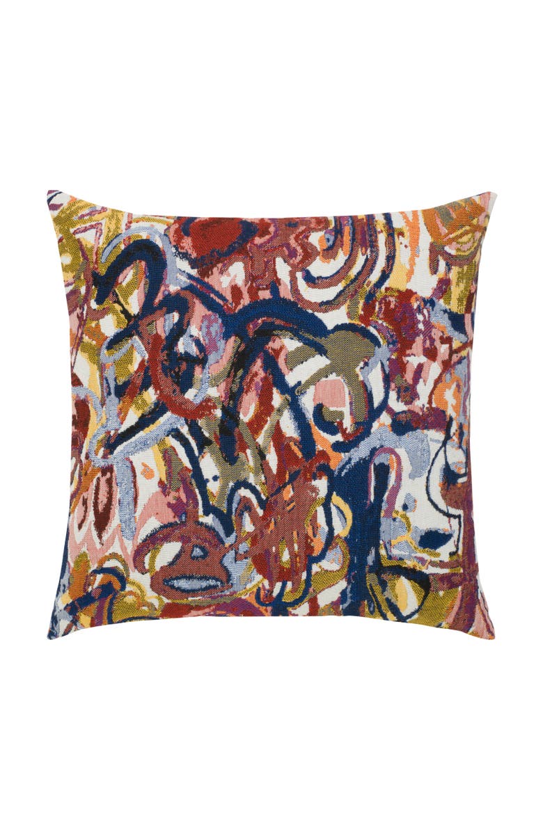 Elaine Smith Graffiti Jacquard Indoor & Outdoor Woven Accent Pillow, Main, color, Multi