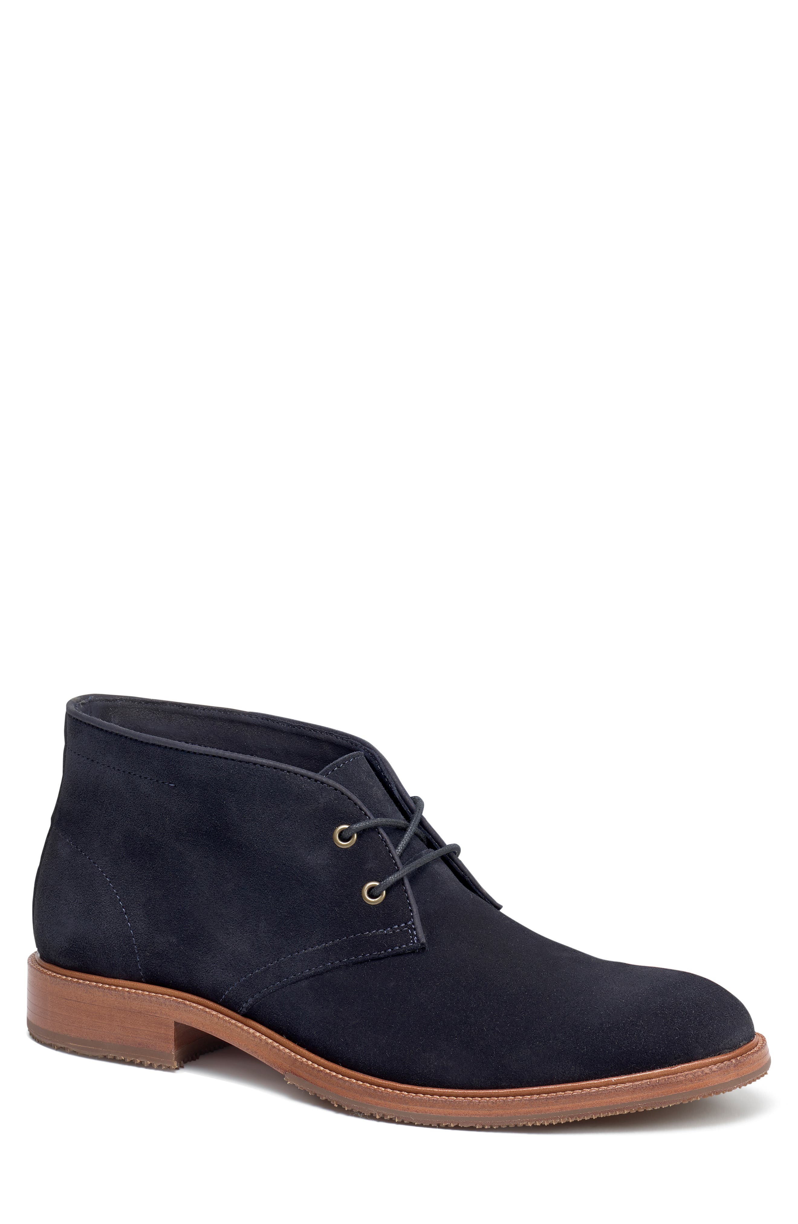 Landers Chukka Boot, Main, color, NAVY SUEDE