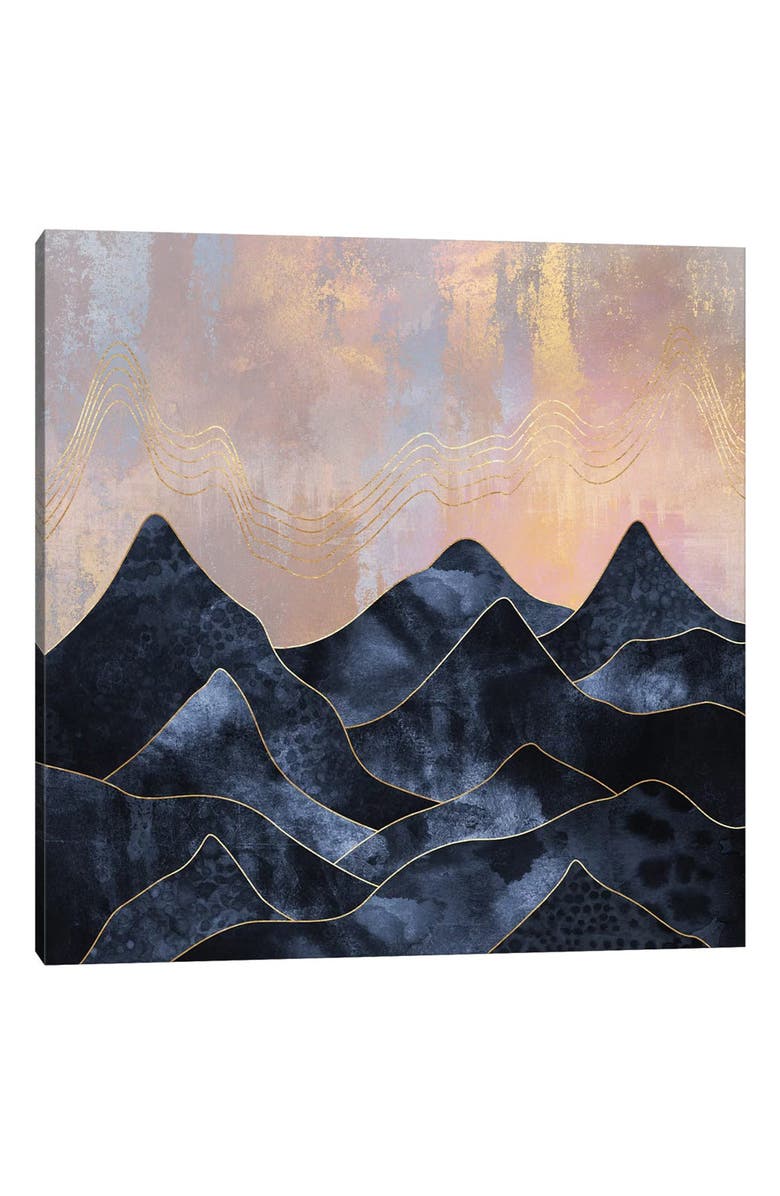 iCanvas Mountainscape by Elisabeth Fredriksson Canvas Wall Art, Main, color, Blue